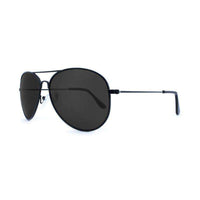 Black Mile High Aviators with Polarized Smoke Lenses by Knockaround - Country Club Prep