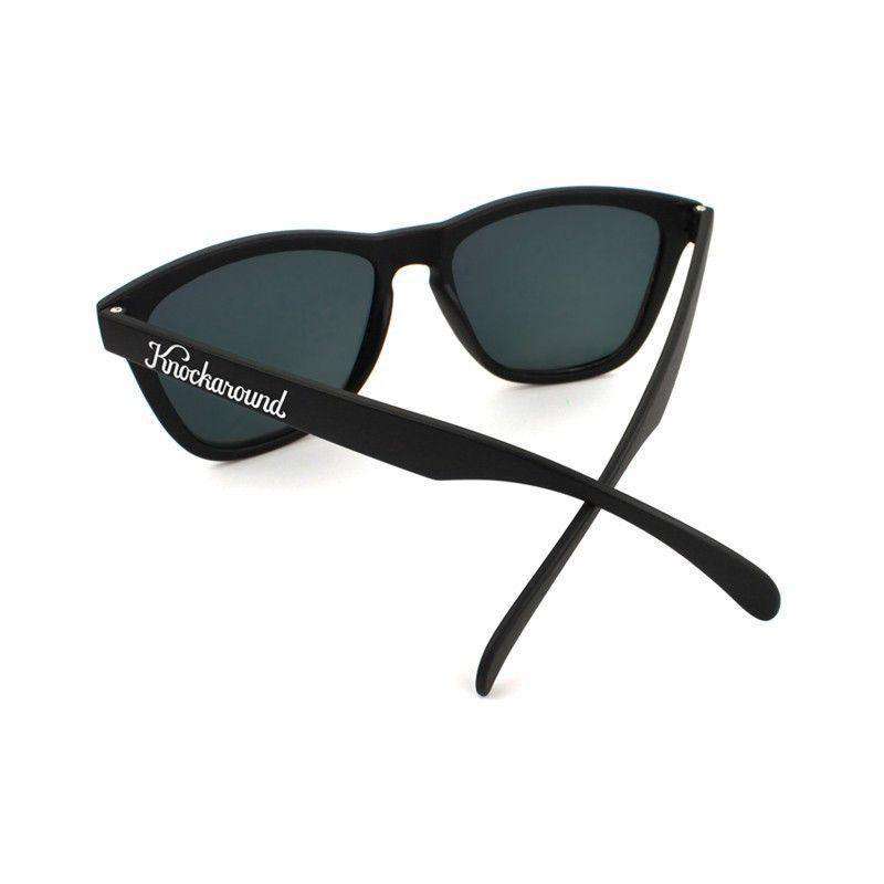 Black Premium Sunglasses with Polarized Sunset Lenses by Knockaround - Country Club Prep