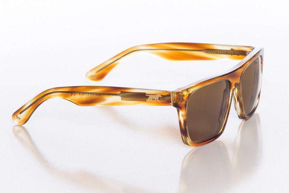 Campbell Sunglasses in Light Brown Havana with Safari Brown Polarized Lens by Red's Outfitters - Country Club Prep
