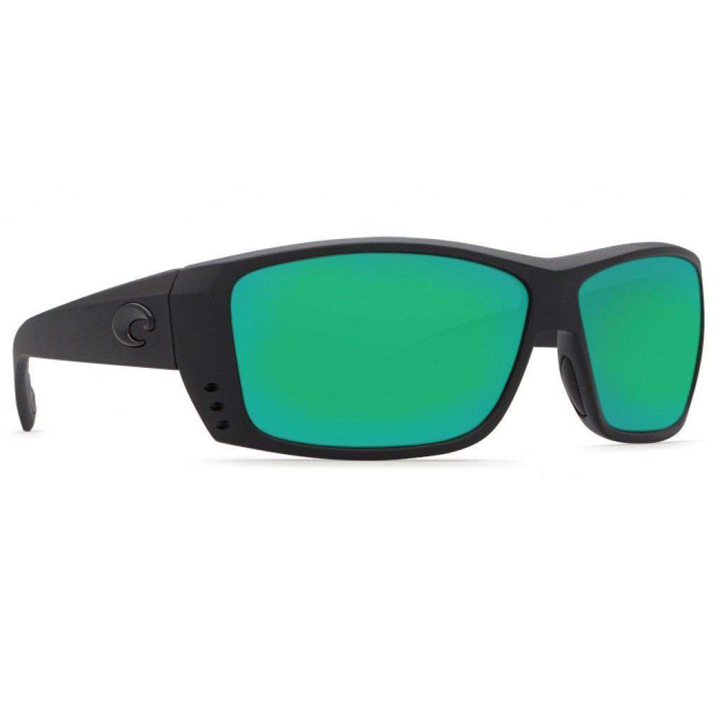 Cat Cay Blackout Sunglasses with Green Mirror 580P Lenses by Costa Del Mar - Country Club Prep
