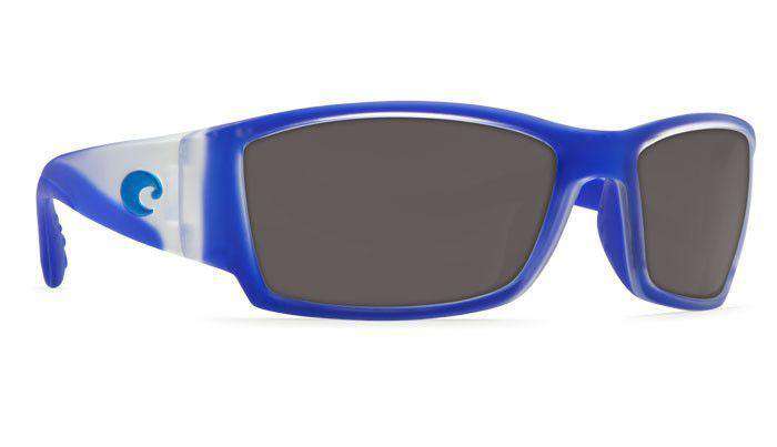Corbina Matte Crystal Sunglasses with Gray Mirror 580P Lenses by Costa Del Mar - Country Club Prep