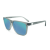 Fast Lane Frosted Grey Sunglasses with Polarized Green Moonshine Lenses by Knockaround - Country Club Prep