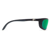 Fathom Matte Black Sunglasses with Green Mirror 400G Lenses by Costa Del Mar - Country Club Prep