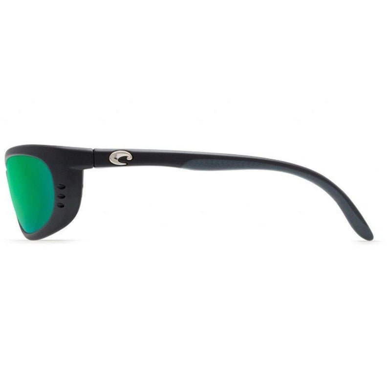 Fathom Matte Black Sunglasses with Green Mirror 400G Lenses by Costa Del Mar - Country Club Prep