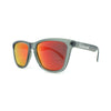 Frosted Grey Premium Sunglasses with Polarized Red Sunset Lenses by Knockaround - Country Club Prep