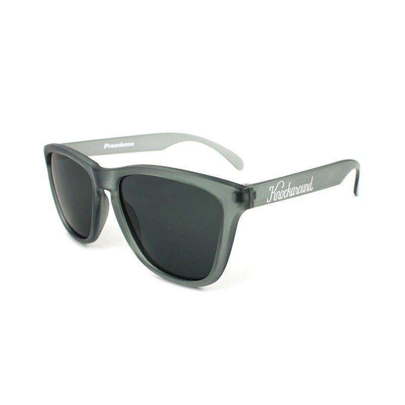 Frosted Grey Premium Sunglasses with Polarized Smoke Lenses by Knockaround - Country Club Prep