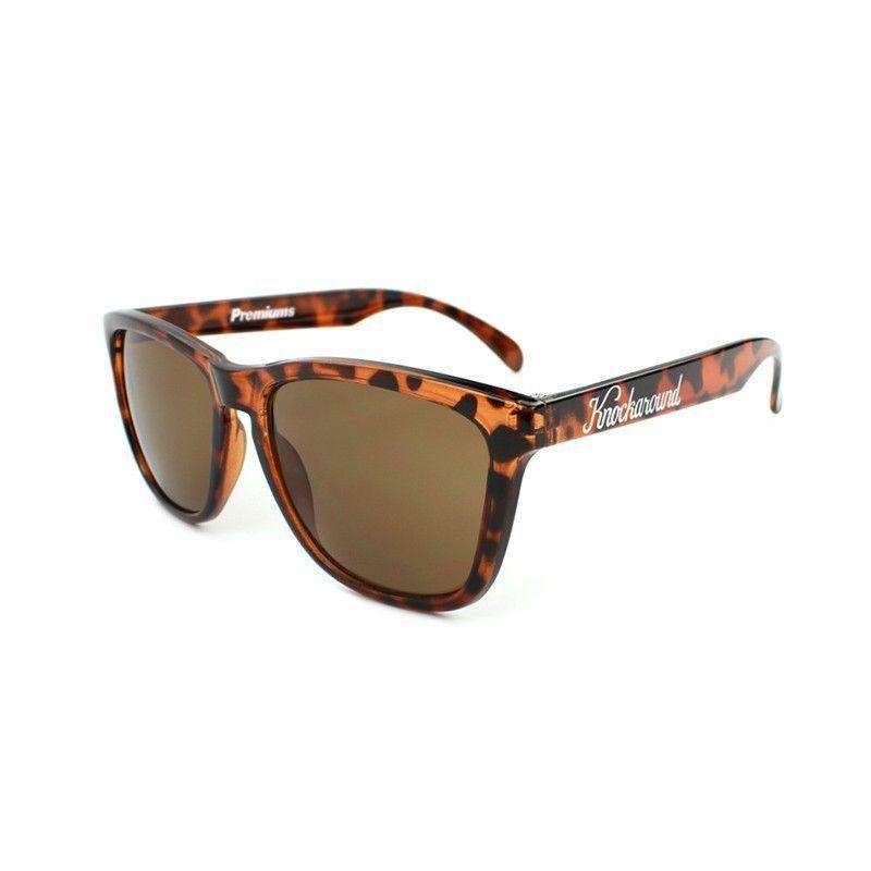 Glossy Tortoise Shell Premium Sunglasses with Amber Lenses by Knockaround - Country Club Prep