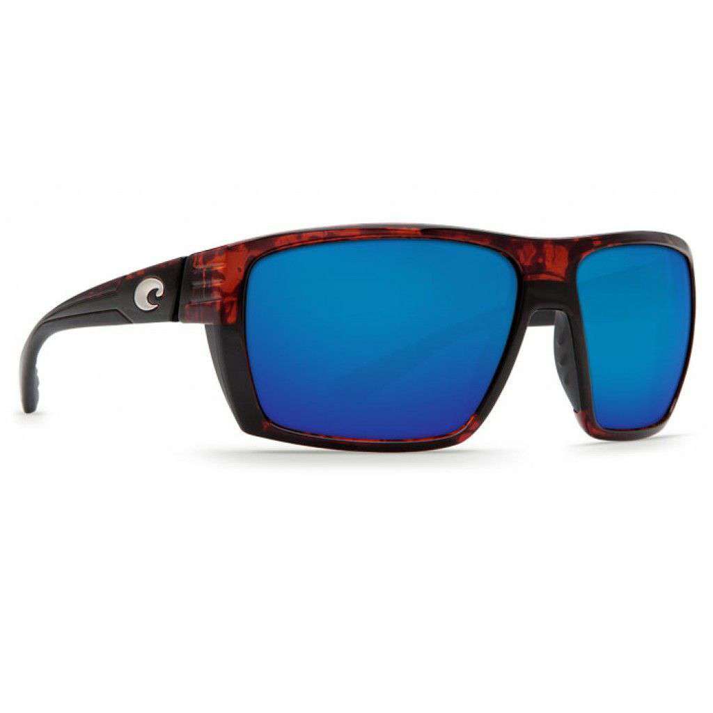 Hamlin Tortoise Sunglasses with Blue Mirror 400G Lenses by Costa Del Mar - Country Club Prep