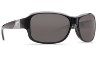 Inlet Black Sunglasses with Gray 580P Lenses by Costa Del Mar - Country Club Prep