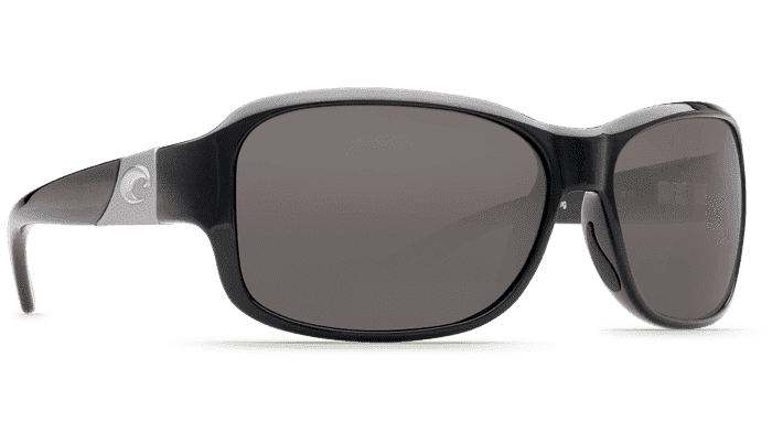 Inlet Black Sunglasses with Gray 580P Lenses by Costa Del Mar - Country Club Prep