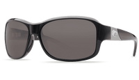 Inlet Black Sunglasses with Gray 580P Lenses by Costa Del Mar - Country Club Prep