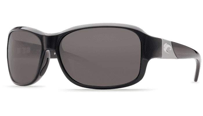 Inlet Black Sunglasses with Gray 580P Lenses by Costa Del Mar - Country Club Prep