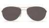 KC Rose Gold Sunglasses with Gray 580P Lenses by Costa Del Mar - Country Club Prep
