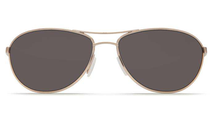 KC Rose Gold Sunglasses with Gray 580P Lenses by Costa Del Mar - Country Club Prep
