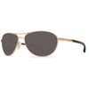 KC Rose Gold Sunglasses with Gray 580P Lenses by Costa Del Mar - Country Club Prep