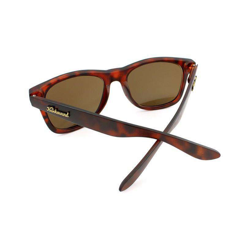 Matte Tortoise Shell Fort Knocks Sunglasses with Amber Lenses by Knockaround - Country Club Prep