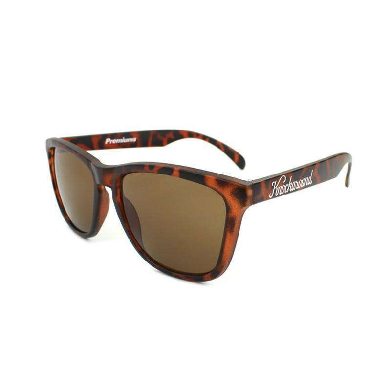 Matte Tortoise Shell Premium Sunglasses with Amber Lenses by Knockaround - Country Club Prep