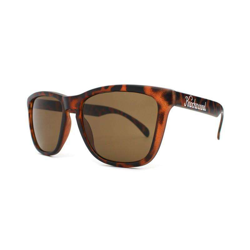 Matte Tortoise Shell Premium Sunglasses with Amber Lenses by Knockaround - Country Club Prep