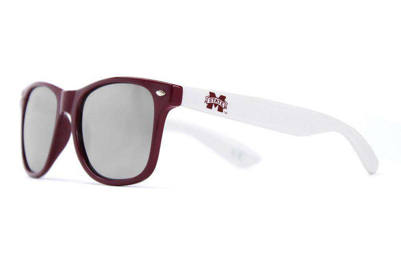 Mississippi State Throwback Sunglasses in Maroon and White by Society43 - Country Club Prep