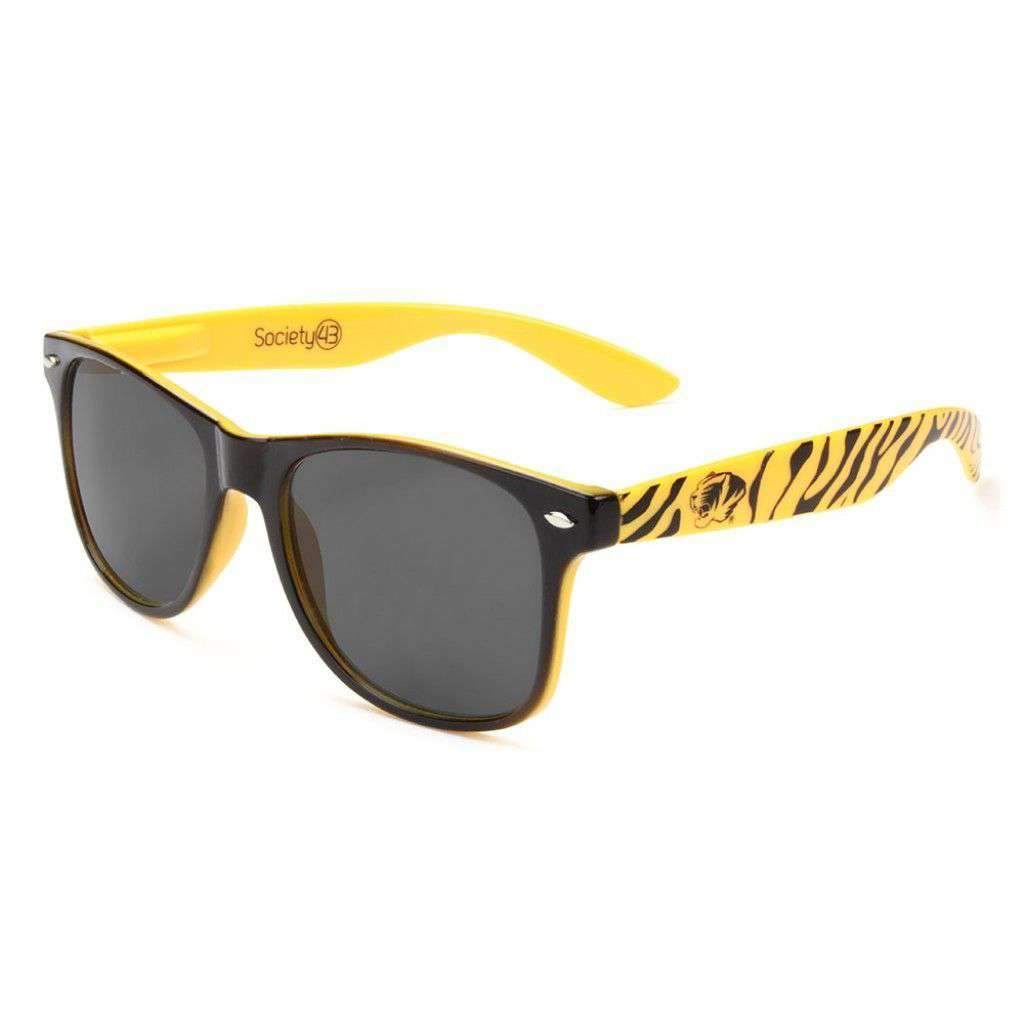 Missouri Tigers Throwback Sunglasses in Black and Yellow by Society43 - Country Club Prep