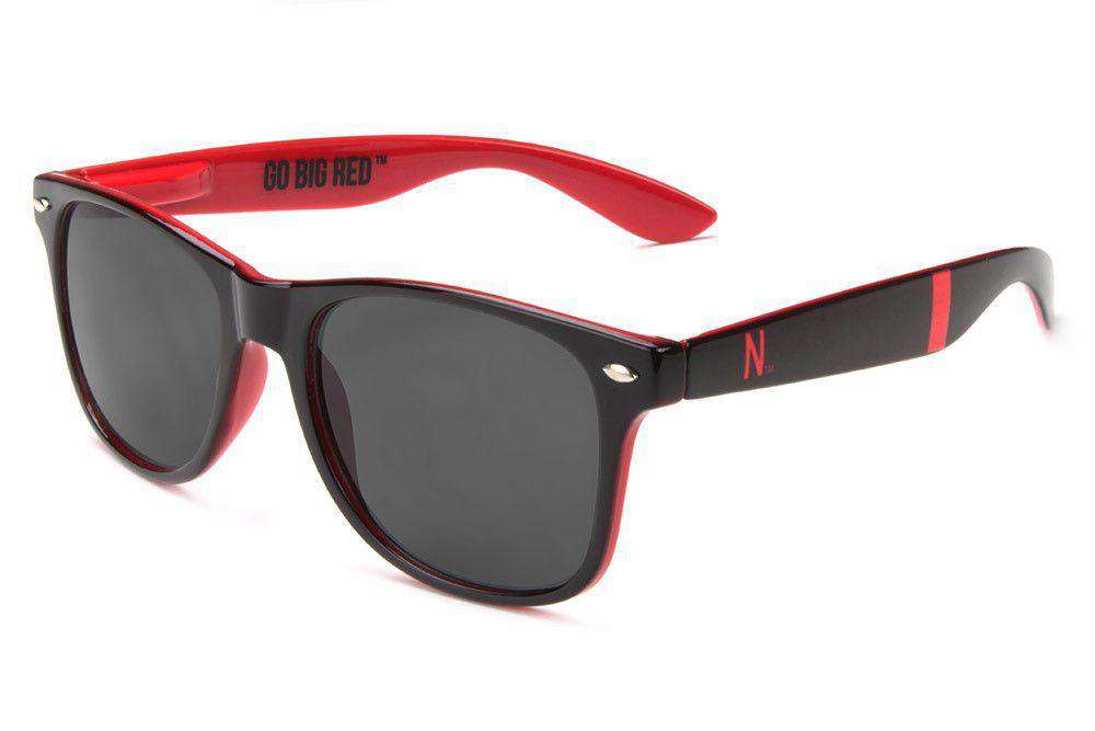 Nebraska Cornhuskers Throwback Sunglasses in Black and Red by Society43 - Country Club Prep