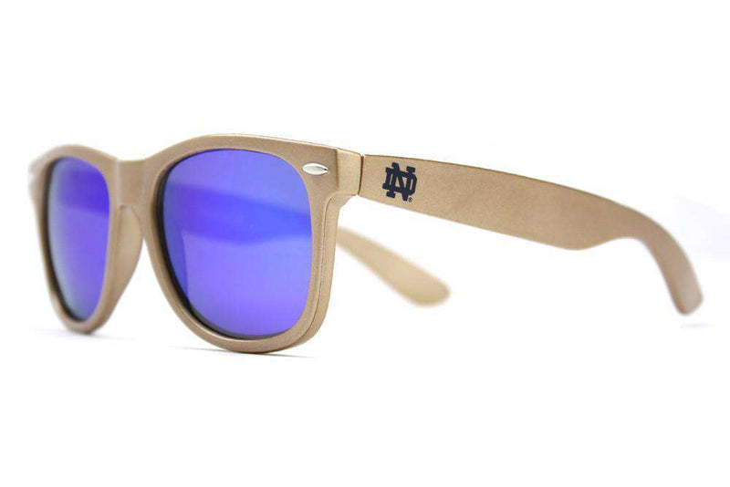 Notre Dame Throwback Sunglasses in Gold by Society43 - Country Club Prep