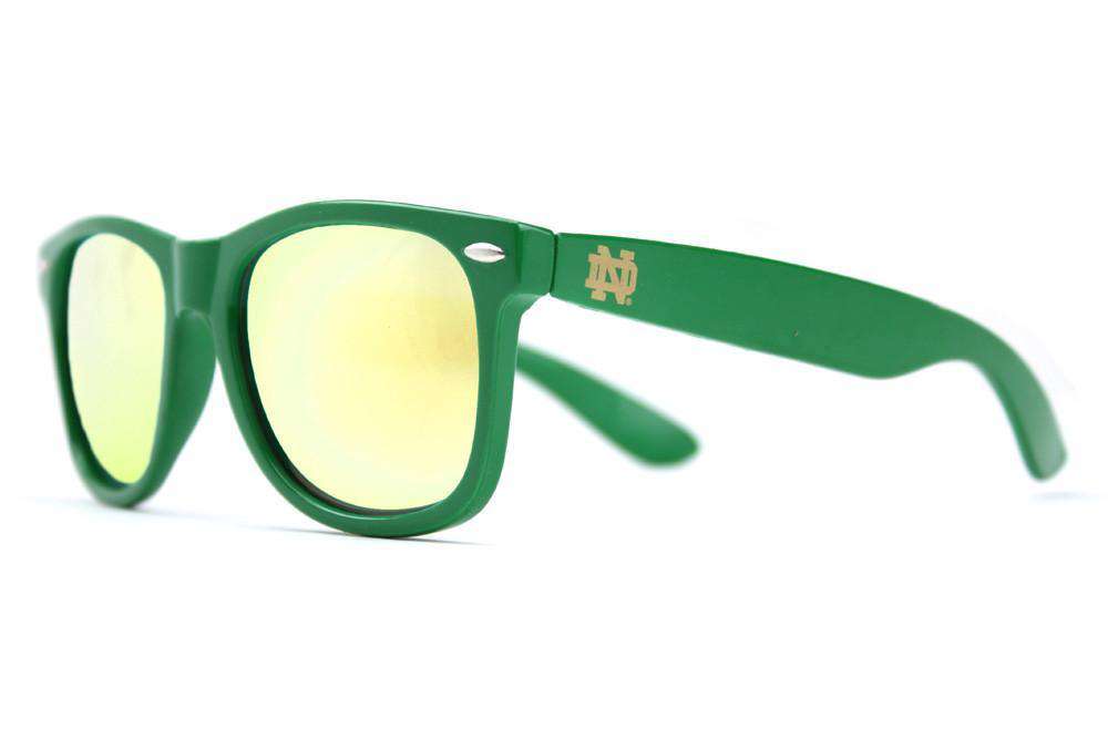 Notre Dame Throwback Sunglasses in Green by Society43 - Country Club Prep