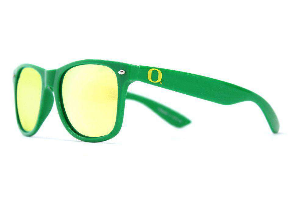 Oregon Throwback Sunglasses in Green by Society43 - Country Club Prep