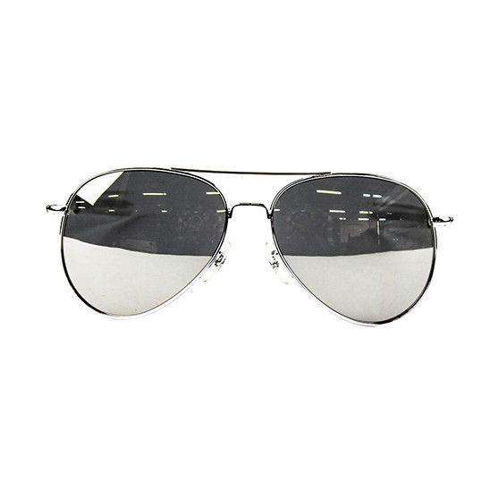 Original Pilot Aviator Sunglasses in Silver by Res Ipsa - Country Club Prep