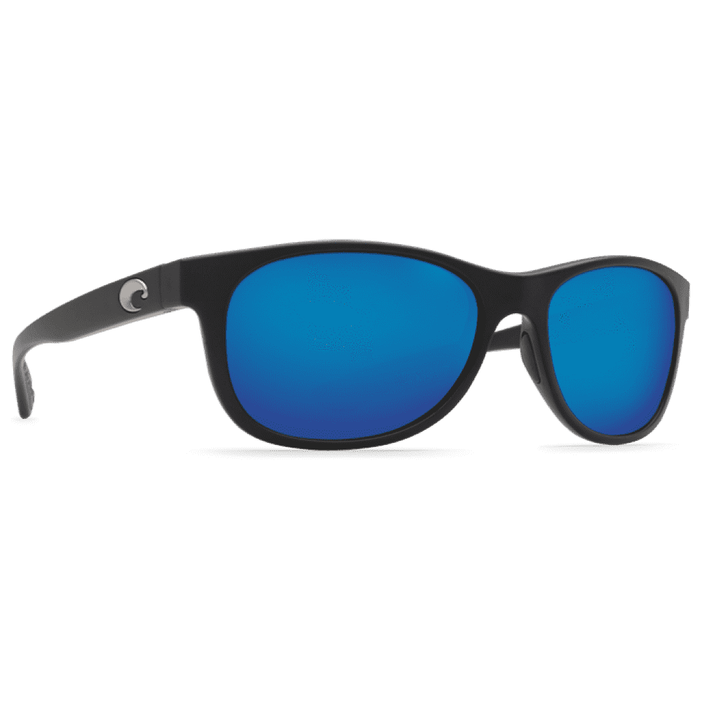 Prop Black Sunglasses with Blue Mirror 580P Lenses by Costa Del Mar - Country Club Prep