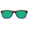 Prop Tortoise Sunglasses with Green Mirror 580P Lenses by Costa Del Mar - Country Club Prep