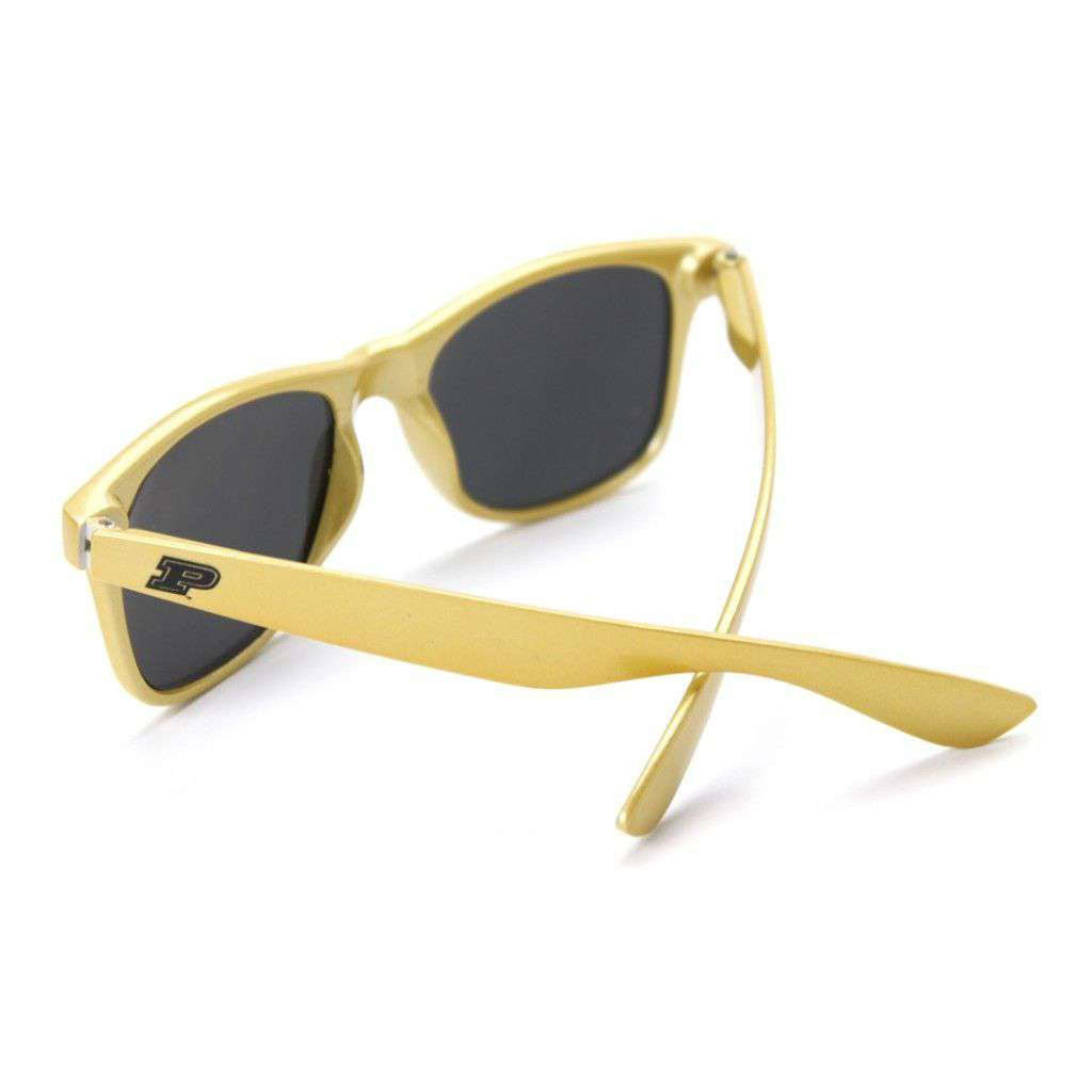 Purdue Throwback Sunglasses in Gold by Society43 - Country Club Prep