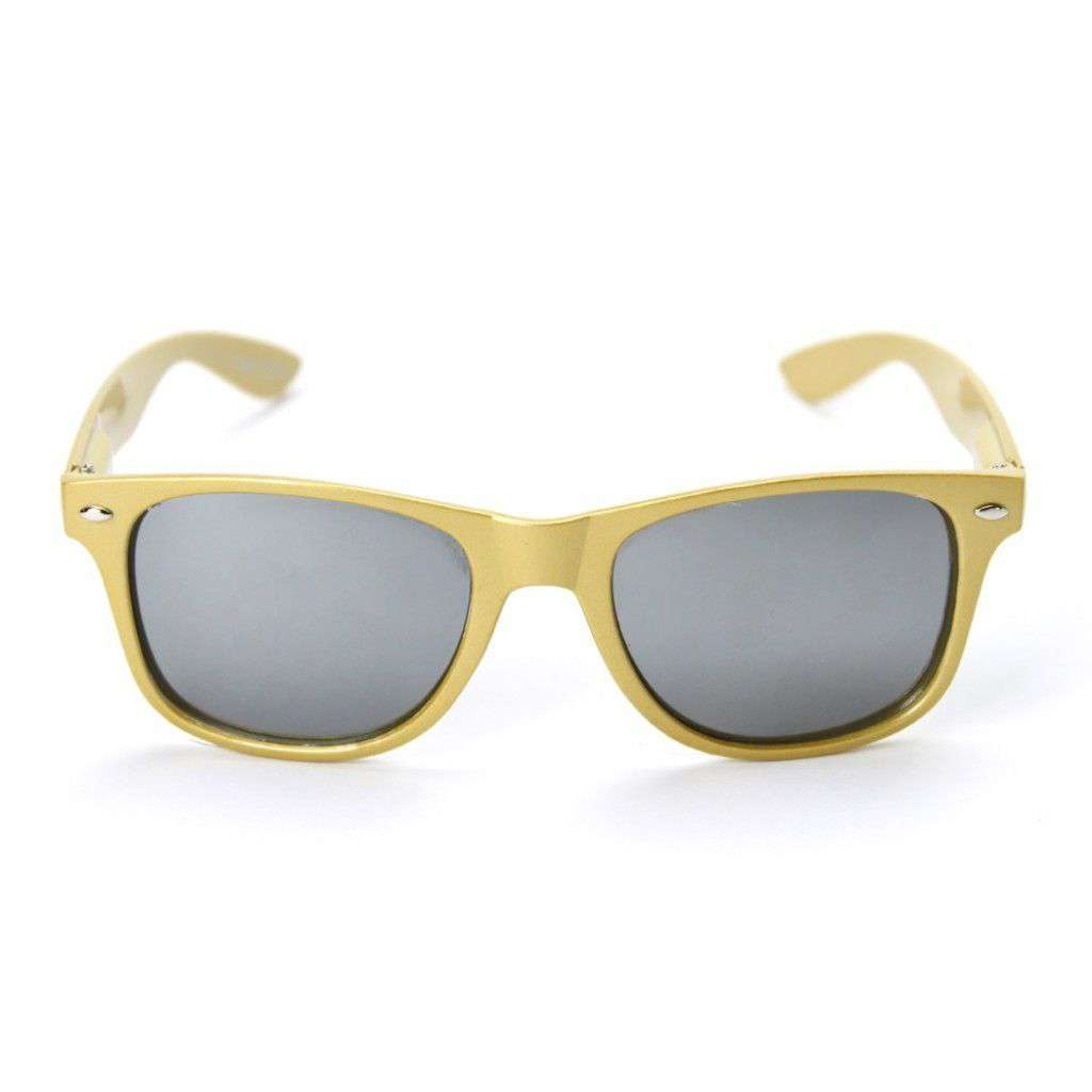 Purdue Throwback Sunglasses in Gold by Society43 - Country Club Prep
