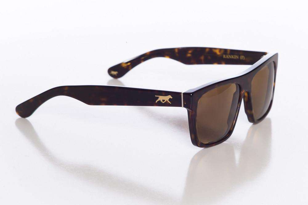 Rankin Sunglasses in Dark Brown Havana with Safari Brown Polarized Lens by Red's Outfitters - Country Club Prep