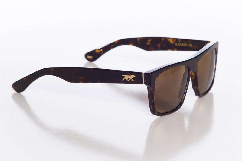 Rankin Sunglasses in Dark Brown Havana with Safari Brown Polarized Lens by Red's Outfitters - Country Club Prep