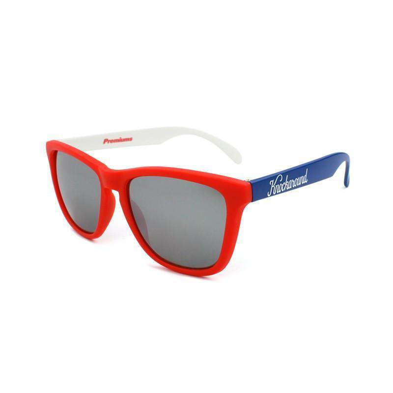 Red, White & Blue Premium Sunglasses with Smoke Lenses by Knockaround - Country Club Prep