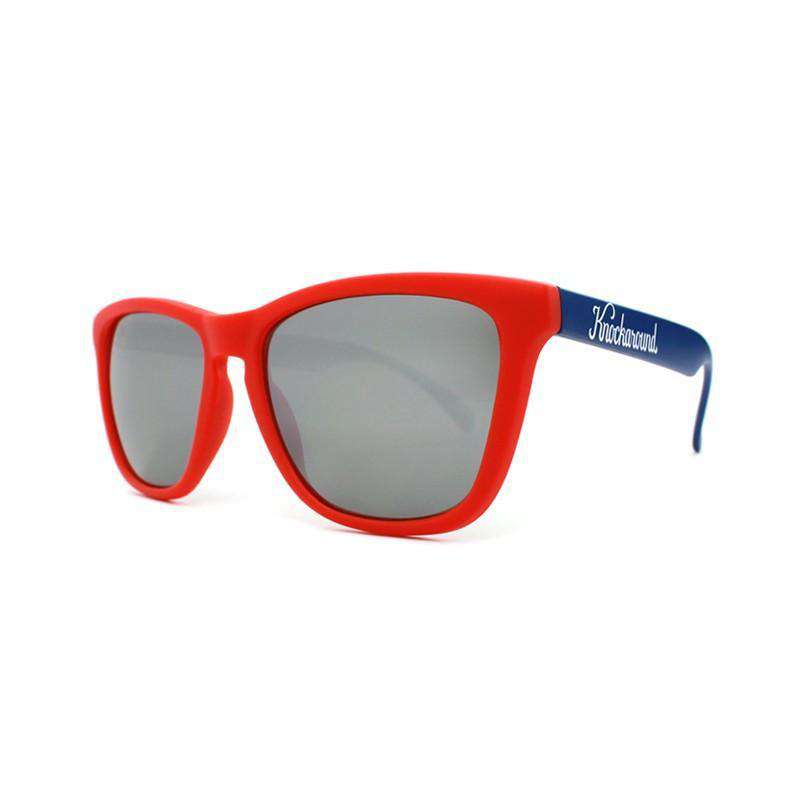 Red, White & Blue Premium Sunglasses with Smoke Lenses by Knockaround - Country Club Prep
