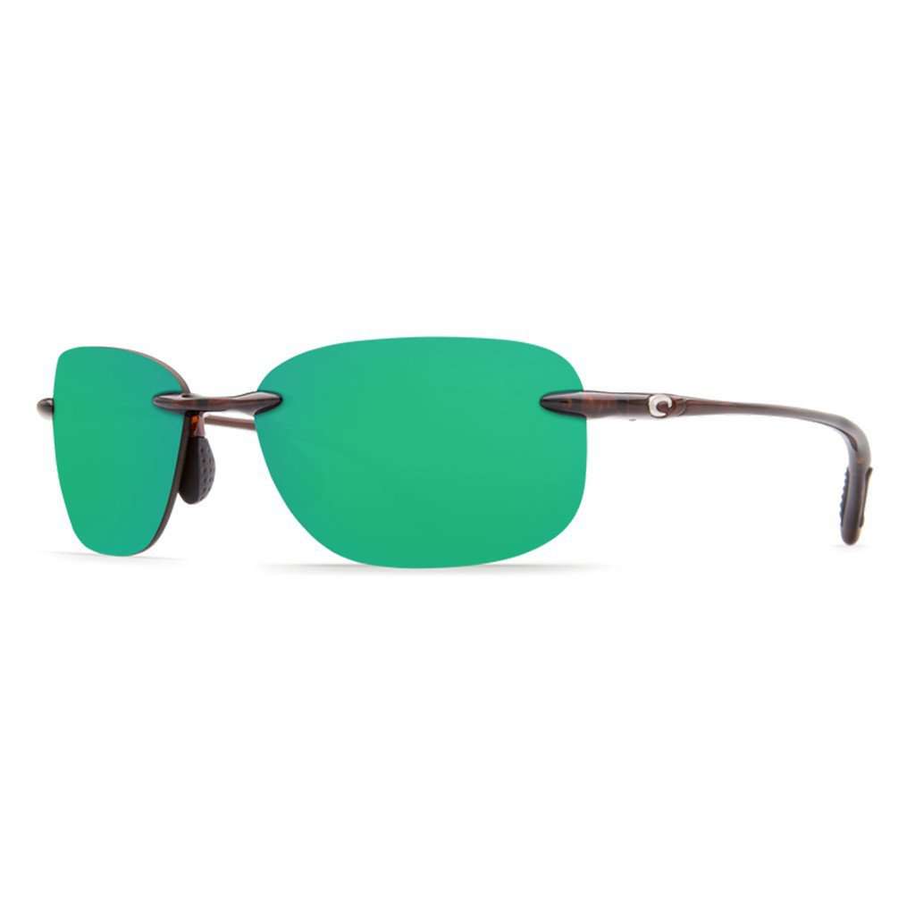 Seagrove Sunglasses in Shiny Tortoise with Green Mirror 580P Lenses by Costa Del Mar - Country Club Prep