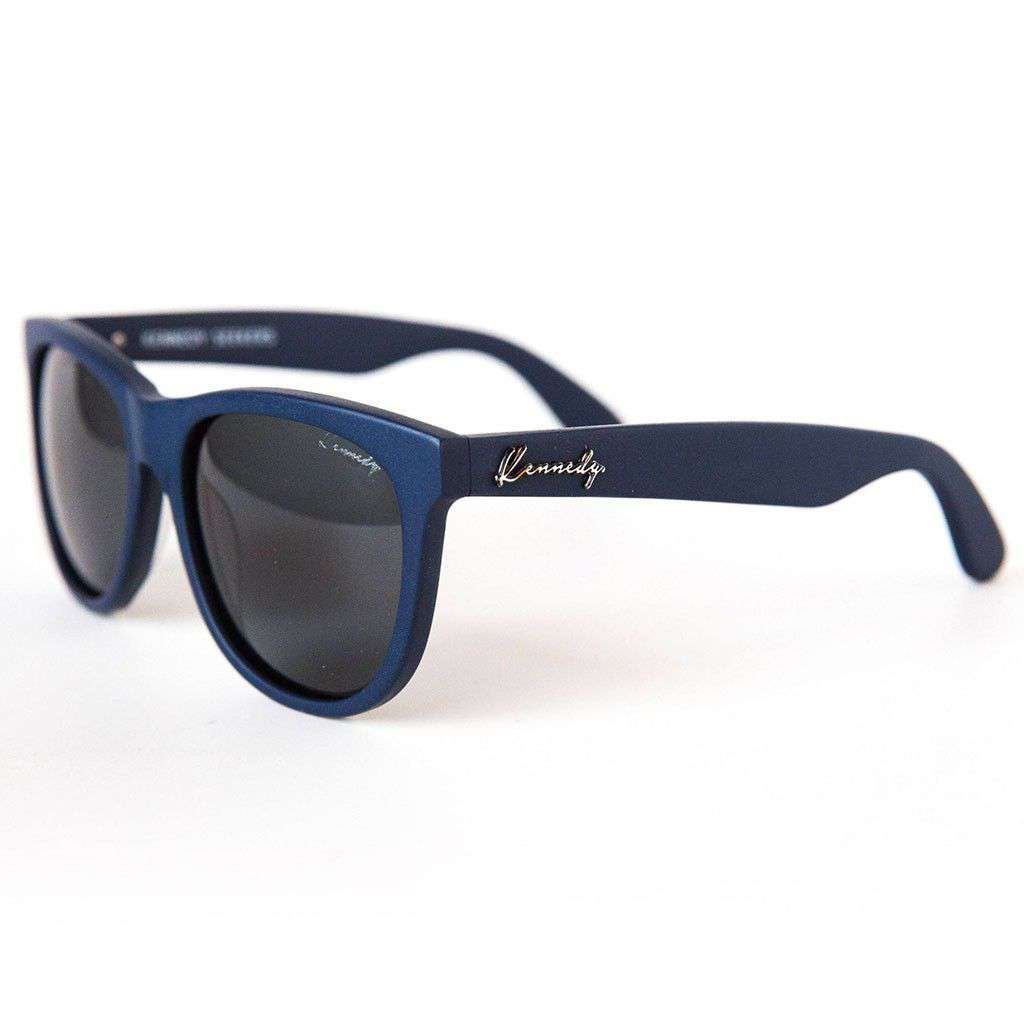 The Seeker Sunglasses in Matte Navy by Kennedy - Country Club Prep