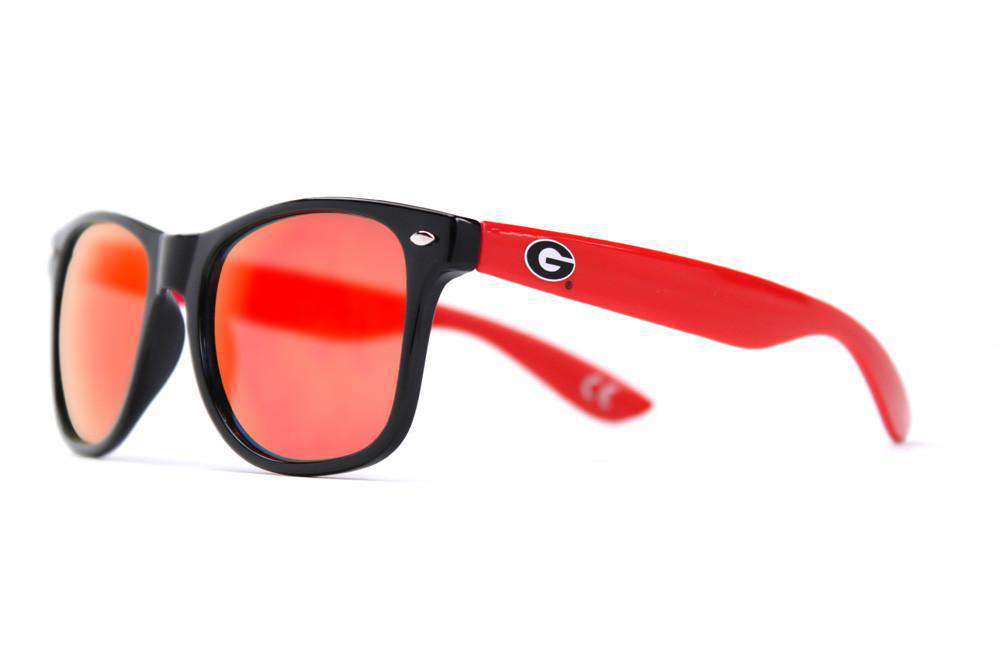 University of Georgia Throwback Sunglasses in Black and Red by Society43 - Country Club Prep