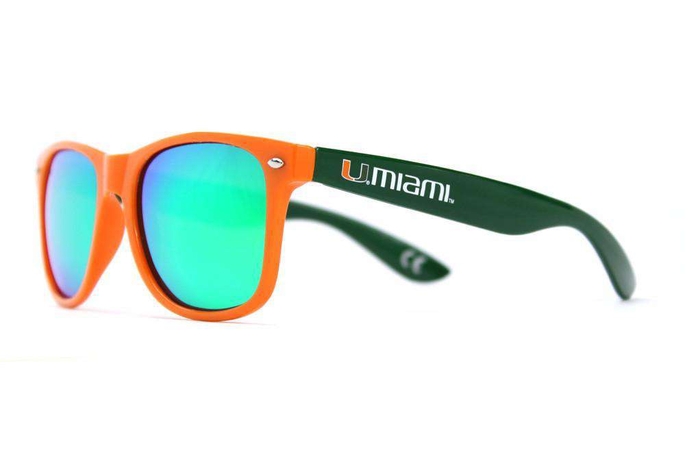 University of Miami Throwback Sunglasses in Orange and Green by Society43 - Country Club Prep