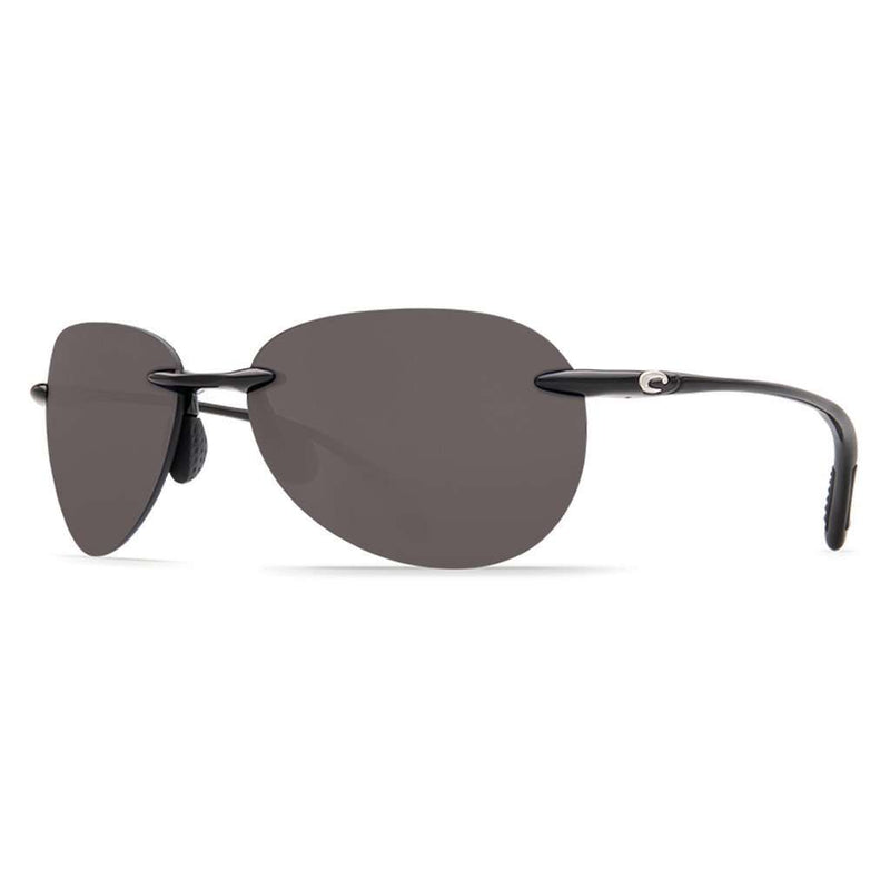 West Bay Sunglasses in Shiny Black with Gray 580P Lenses by Costa Del Mar - Country Club Prep