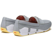 Men's Breeze Penny Loafer in Light Gray, White & Faded Lemon by SWIMS - Country Club Prep