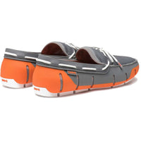 Men's Stride Lace Loafer in Orange, Grey & White Fleck by SWIMS - Country Club Prep