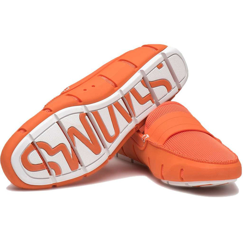 Men's Stride Single Band Keeper Loafer in Orange & White by SWIMS - Country Club Prep