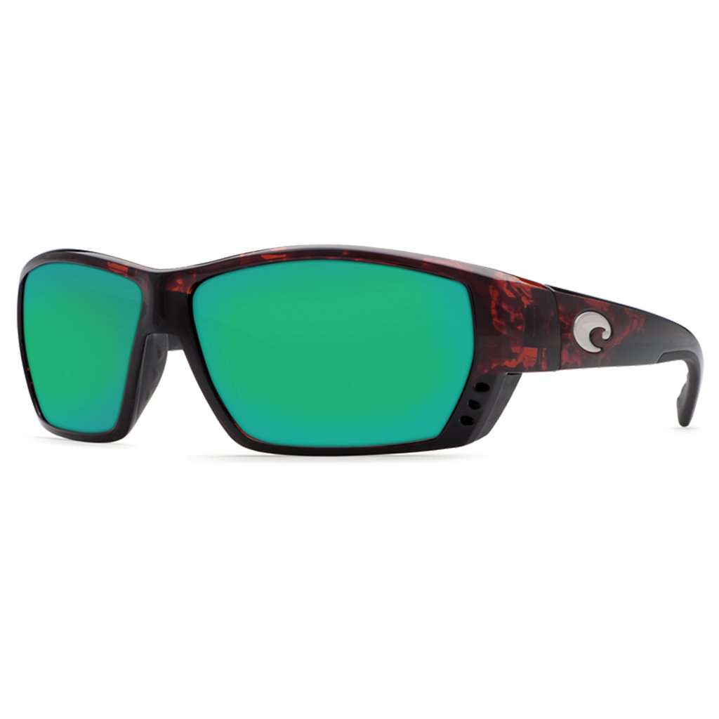 Tuna Alley Sunglasses in Tortoise with Green Mirror Polarized Glass Lenses by Costa del Mar - Country Club Prep