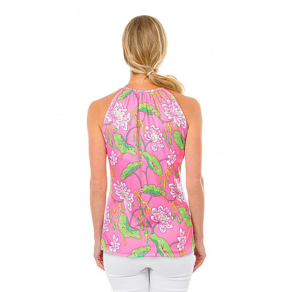 The Mystic Garden Tassel Tie Top in Pink by Gretchen Scott Designs - Country Club Prep