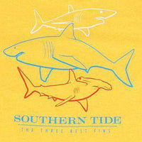 Boy's Best Fins Tee Shirt in Banana Cream by Southern Tide - Country Club Prep
