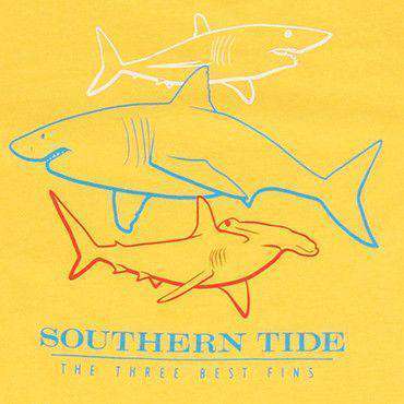 Boy's Best Fins Tee Shirt in Banana Cream by Southern Tide - Country Club Prep