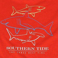 Boy's Best Fins Tee Shirt in Fire by Southern Tide - Country Club Prep